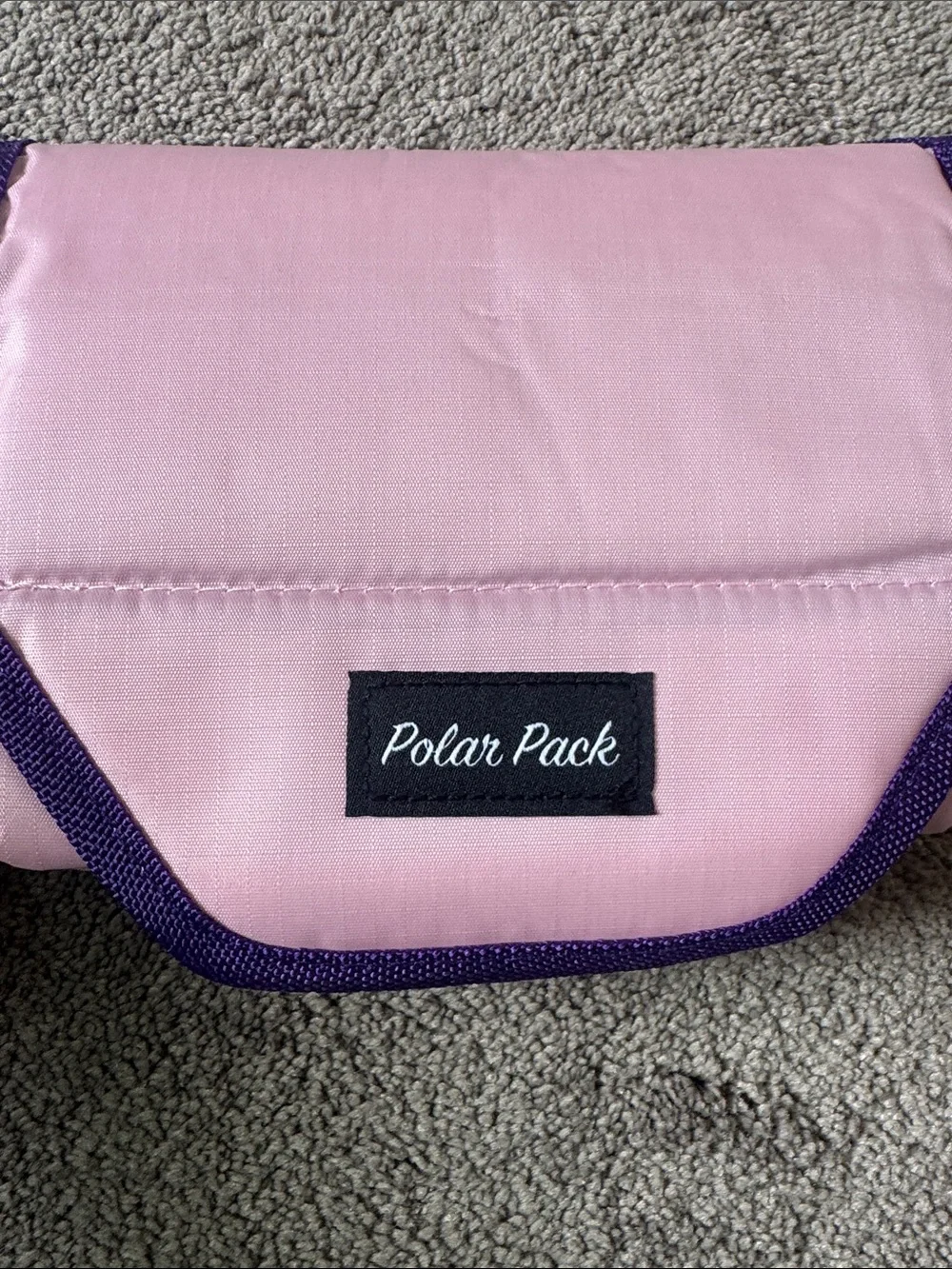 Polar Pack Insulated 6 Can Cooler Lunch Bag Pink Purple Portable Tote